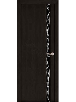 Дверь межкомнатная с ПВХ покрытием ПО Дакар Черный Шелк