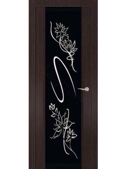 Дверь межкомнатная с ПВХ покрытием ПО Модерн Черный Шелк