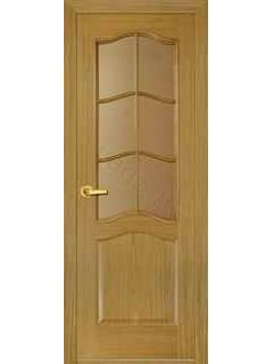 Межкомнатная дверь шпонированная Бретань дуб стекло матовое/Глухая