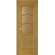 Межкомнатная дверь шпонированная Бретань дуб стекло матовое/Глухая