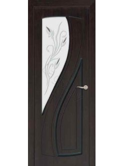 Межкомнатная дверь шпонированная Лаура стекло фацет/Глухая