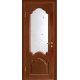 Межкомнатная дверь шпонированная Кардинал орех стекло фьюзинг/Глухая