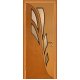 Межкомнатная дверь шпонированная Орхидея дуб Рифленое стекло(терновник)/Глухая